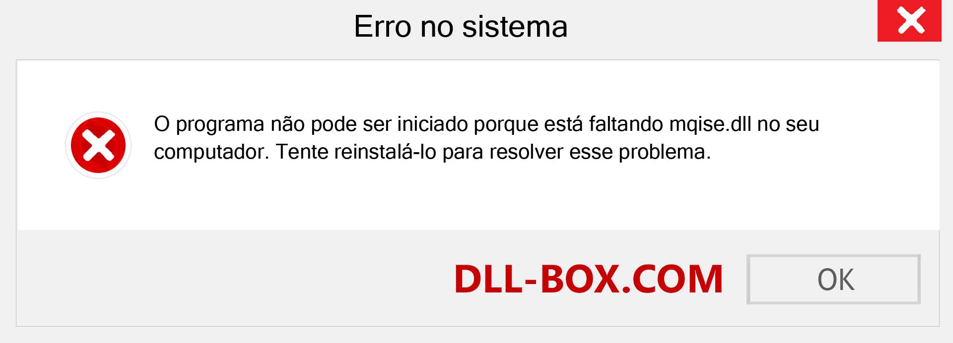 Arquivo mqise.dll ausente ?. Download para Windows 7, 8, 10 - Correção de erro ausente mqise dll no Windows, fotos, imagens